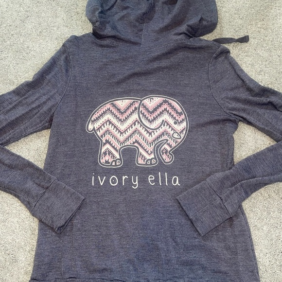 Ivory Ella Zip Up Hoodie Jacket Lavender Purple Size Small - Picture 6 of 7